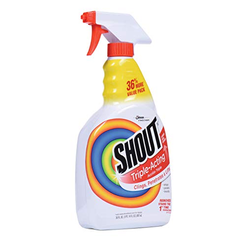 Shout TripleActing Laundry Stain Remover Spray Bottle for Everyday