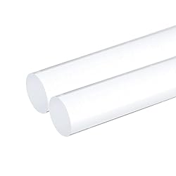 MECCANIXITY 2pcs Acrylic Round Rods 1/2" x