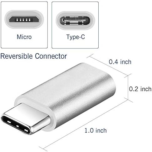 Cable Hunter® USB-C Adapter, Type C (Male) to Micro USB (Female) Converter for All Micro USB Mobiles