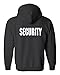 Tultex Peerless Security Silkscreen Front & Back Black Long Sleeve Polo (X-Large)