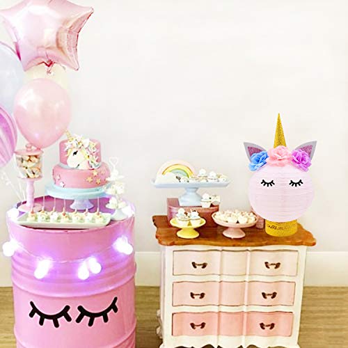 5 Decorations+Unicorn+Centerpieces+Lanterns+Birthday+Supplies