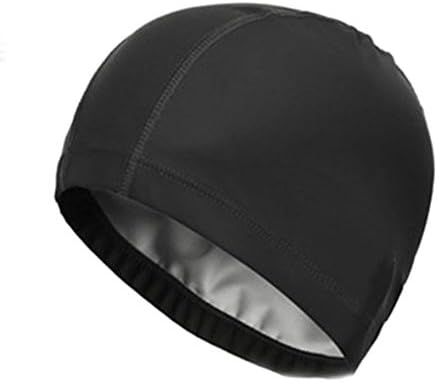 FAVOLOOK Swimming Hat, PU Coating Waterproof Swim Cap, for Men Women with Long Short Or Thick Hair