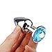 Jewelry Anal Plug Beginners Sex Toys - Butt Plug Booty Beads - for Women Men Couples (Blue, Discreet Package)