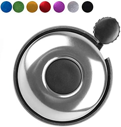 REKATA Aluminum Bike Bell, Loud Sound Bicycle Bell for Adults Kids Girls Boys(7 Colors, Left-Hand Use)