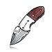 KUBEY KU66 Pocket Folding Knife, Drop Point Blade with Thumb Open, Rosewood Handle with Lanyard, for Outdoor Hunting Camping and Everyday Carry (KU66-1B)