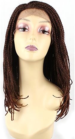 16 Inch Box Braided Wigs Bob Style Lace Front Wig for Black Women Bob Braided Lace Wig Gradient Color(1Pcs/Lot,#27/30)