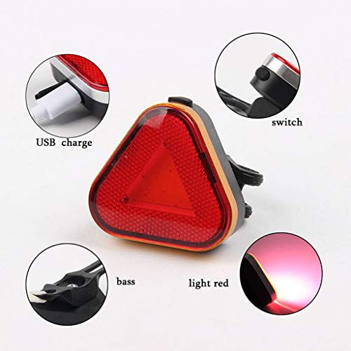 CapsA COB USB Rechargable Bicycle Taillights Smart Bike Tail Light Ultra Bright Waterproof LED Bicycle Lights Mountain Bike Night Riding Warning Flash (A)
