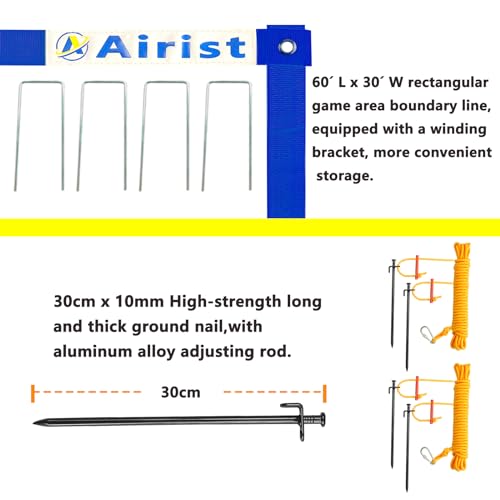 Airist Heavy Duty Volleyball Net Outdoor With Steel AntiSag System