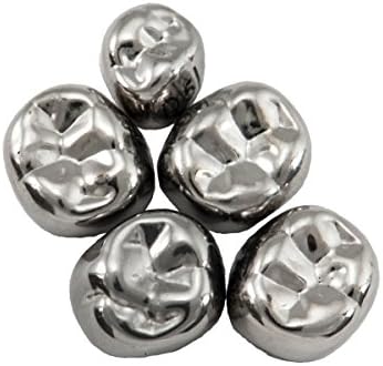KTR Dental KTR-B-EUR6 Pediatric Primary Molar Crowns, Stainless Steel Molar E,Quadrant UR, Size 6 (Pack of 5)