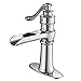 Chrome Bathroom Faucet Waterfall Single Handle Single Hole Sink Faucet with Supply Line Lavatory Basin Vanity Mixer Tap by BWE