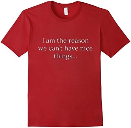 Mens 'I am the reason we can't have nice things' by Untold Goods Medium Cranberry