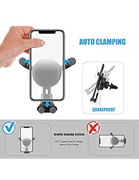 Cargador inalámbrico para el automóvil Sistema de gravedad de soporte ajustable en el soporte Compatibilidad rápida compatible con iPhone Xs Max XS X XR 8 Plus 8 Samsung Galaxy Fold S9 S9 + S8 S8 + S7 Edge S7 S6 Edge +