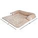 Furniture Protector Pet Cover for Dogs and Cats with Shredded Memory Foam filled 3-Sided Bolster Soft Plush Fabric by PETMAKER Â- 35Â” x 35Â” Beigethumb 1
