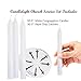 50 Church Candles with Drip Protectors for Devotional Candlelight Vigil Service, Box of 50 Candles, Unscented White 5