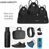 WESTWOOD FOX Drawstring Bag Waterproof Sport Gym Sack Backpack Black view 2