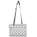 MOSISO Canvas Geometric Pattern Shoulder Bag Compatible with 11.6-12.3 inch Laptop, Pure Warm Gray Grid