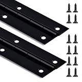 2 PCS Black Piano Hinge 16 Inch x 2 Inch Heavy Duty