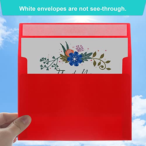 70 Packs of Invitation Envelopes, A2 Envelopes Red, Postcard Envelopes