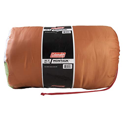Coleman Montauk Adult Sleeping Bag Rated 20 Degrees Big and Tall Dark