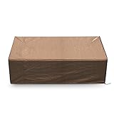 Abba Patio 3-Seat Patio Wicker/Rattan Deep Lounge Sofa Cover, Water Resistant, Brown