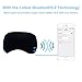 Bluetooth Sleep Eye Mask Headphones, 2019 New Version Wireless Sleeping Travel Music Eye Cover for Sleep up to 8 Hours Play Time Thanksgiving Christmas Gifts