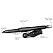Amrzzi Professional Tactical Pen Kit Durable & Waterproof Aircraft Aluminium Body Self Defense Pen with Glass Breaker Writing Multifunctional Survial Tool (Black)