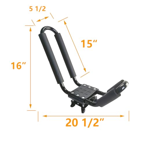 A01 Kayak Roof Rack for SUV Car Top Roof Mount Carrier J Cross Bar Canoe Boat (1 Pairs)