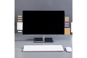 Monitor Memo Board, Acrylic Transparent Message Memo Side Board, Computer Sticky Note Holder for Women Men, Home Desktop Supp