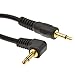 kenable Right Angle Mono 3.5mm Jack Plug to 3.5mm Jack Plug Cable Lead Gold 2m (~6 feet)