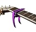 Guitar Capo (2 Pack) for Acoustic Guitars, Ukulele, Banjo, Mandolin, Bass - Made of Ultra Lightweight Aluminum Metal (1.2 oz!) for 6 & 12 String Instruments - Nordic Essentials (Pink+Purple)