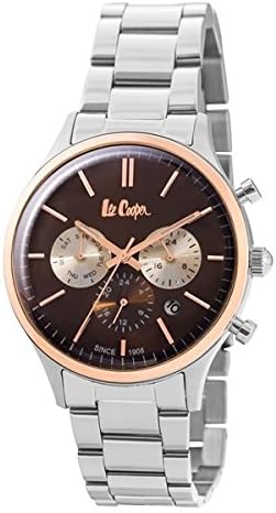 Amazon リークーパー Lee Cooper ロンドン発 ジーンズブランド メンズ デュアルタイム ブラウン シルバー Lc6295 540 腕時計 並行輸入品 メンズ腕時計 腕時計 通販