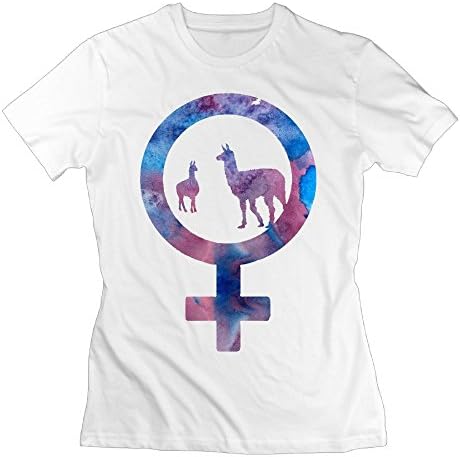 WuLion Venus Llamas Women's Unique Short Sleeve T Shirt White