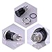 Ulincos® Momentary Push Button Switch U16F1 1NO1NC Black Metal Shell with Green LED Ring Suitable for 16mm 5/8