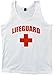 Life Guard Tank Top - Unisex Slightly Fitted White With Red Cross