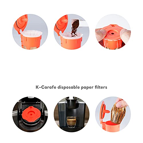 BRBHOM Disposable Filters Paper K Carafe Filter Cups K Carafe Pods