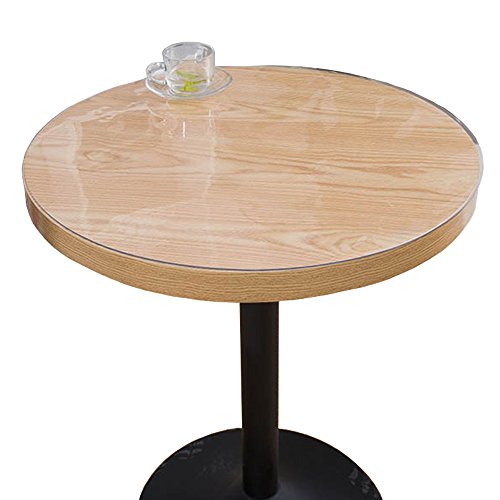 EtechMart Round 2.0mm Thicken Clear PVC Tablecloth Table Protector
