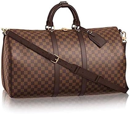 eLVe Keepall Bandouliere Style Monogram 55 cm Canvas Crossbody Handle Bag