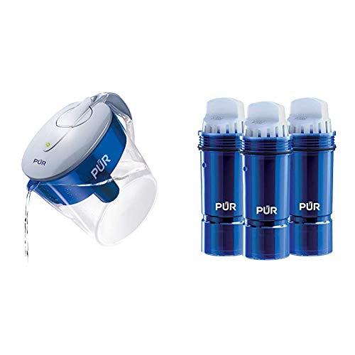 PUR CR1100CV Classic Water Filter Pitcher Filtration System, 11 Cup