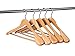 Amber Home 5 Pack Natural Wide Shoulder Wooden Suit Coat Hangers with Non Slip Pants Bar, Solid Wood Jacket Clothes Hangers Smooth Finish for Dress, Pants, Heavy Clothes (Natural, 5 Pack)