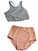 GEEK LIGHTING Bikini Set High Neck Swimsuits Women Full Coverage Stripe Bathing Suits 2 Piece Teen Swimwear,L A-Orange