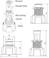 Wirquin 30719767 Multi use Height Adjustable Shower Tray Feet Pack of 4 view 6