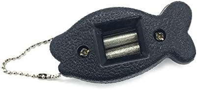 TaktZeitIce Skating Edge Blade Sharpener Diamond Coated Sharpening Blade Tool 2 Sides with Key Chain
