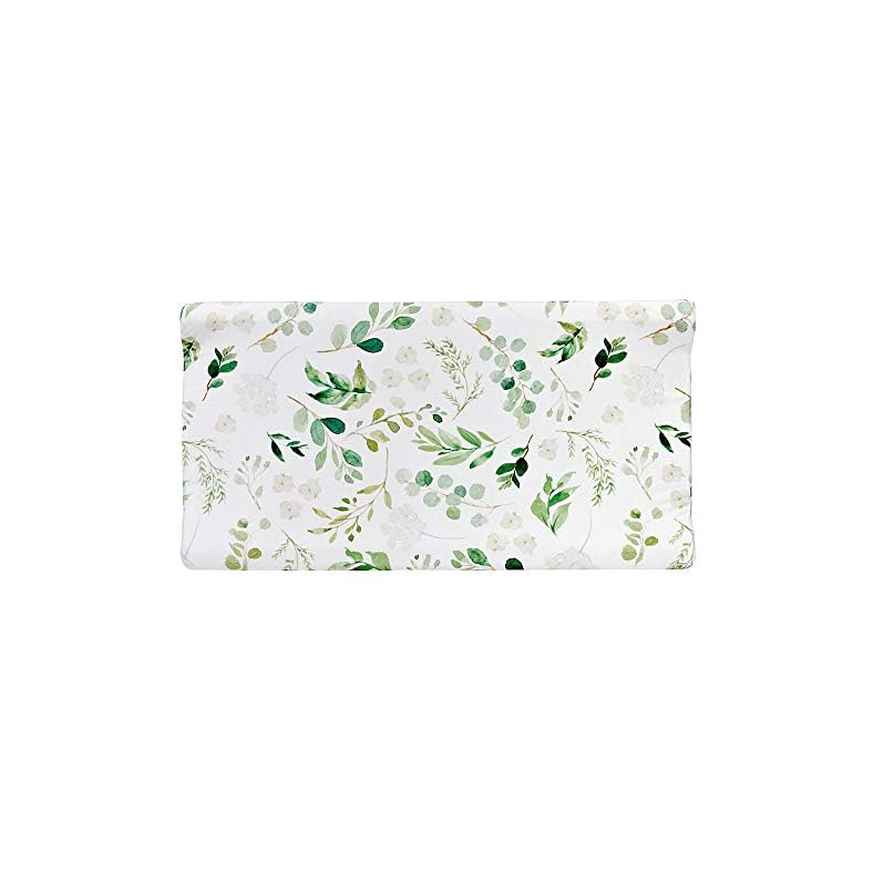 Diaper Changing Pad Cover, Green Leaf Changing Table Cover, Green Leaf Changing Pad Covers, Jersey Knit Changing Table…