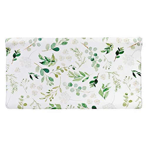 Diaper Changing Pad Cover, Green Leaf Changing Table Cover, Green Leaf Changing Pad Covers, Jersey Knit Changing Table…