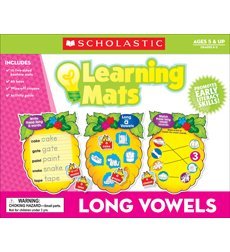 Scholastic 978-0-545-30215-9 Long Vowels Learning Mats