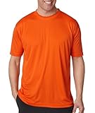 UltraClub Men's Cool & Dry Performance Interlock Crew T-Shirt