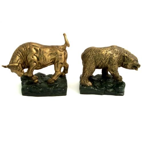 Stock Market Bronze Bookends
