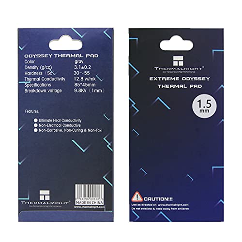 Thermalright Thermal Pad 12.8 W/mK, 85x45x1.5mm, Non Conductive Heat