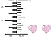 Hypoallergenic Sterling Silver Heart Stud Earrings for Kids, Glitter (Light Pink)
