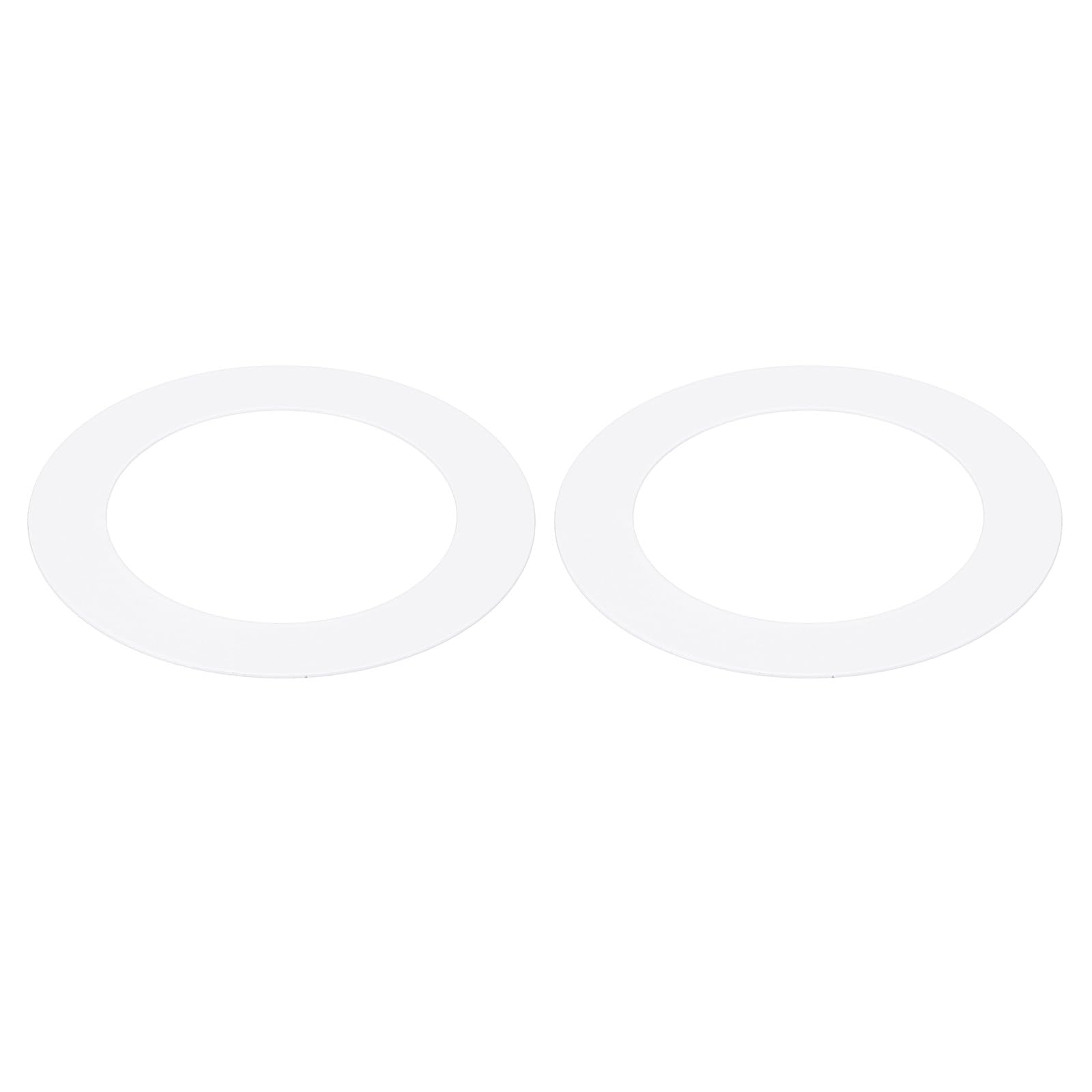PATIKIL Metal Goof Trim Ring, 2 Pcs 4.33" OD x 2.99" ID White Indoor Recessed Light Trim Ring